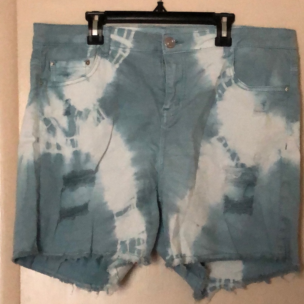 Blue Tie Dye Shorts